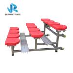 3 / 4 / 5 Rows Aluminum Stadium Bleachers Corrosion Resistance 3000 * 240mm