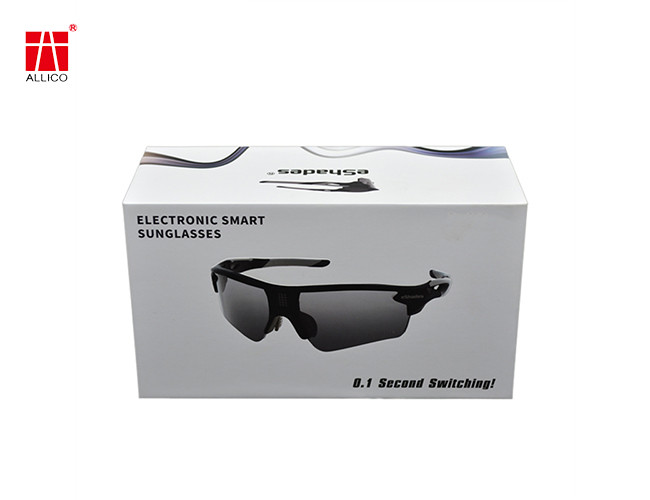 Sunglasses 285gsm White Paperboard Box , Hinged Lid 6x6 Gift Box