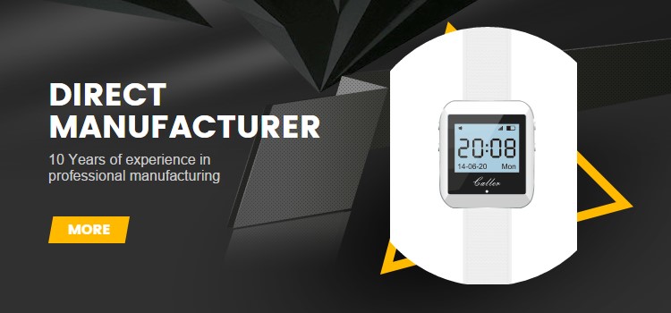 Fashionable easy charging waterproof LCD wrist watch pager supports Language customization