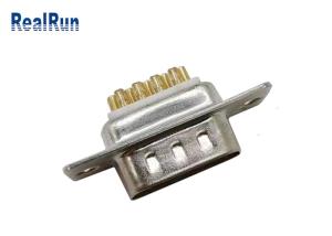 China DB 9P 180° Straight Solder D Sub Male Connector Gold Plated PBT wholesale