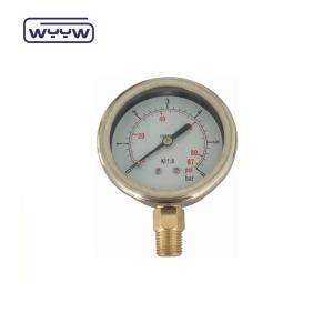 China 2.5&quot; Glycerine Filled Engine Oil Pressure Gauge 2.5% Accuracy wholesale