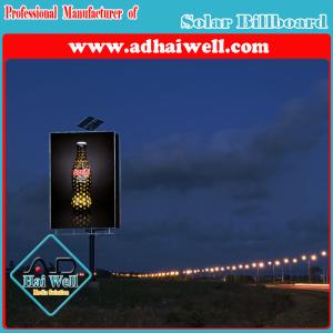 China Solar Power LED Spotlight Advertising Unipole Billboard wholesale