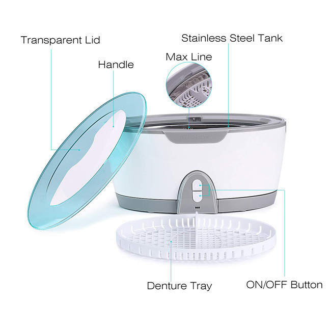35w Home Ultrasonic Cleaner GT SONIC Ultrasonic Cleaner With Lid / Handle