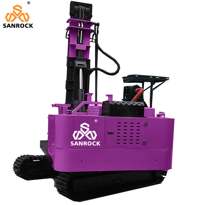 Ground Screw Pile Driver Machine Power 70KW Solar Pile Driving Equipment Portable Rotary Pile Driver