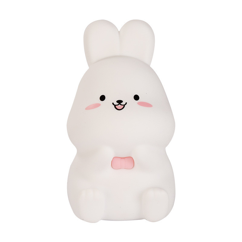 1.2738 Plastic Injection Molding Rabbit Silicone Bedroom Patting Night Lamp