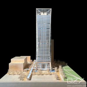 China Scale Office Miniature Building Models Aedas 1:200 Etching OEM wholesale