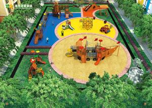 China Swing Combined Kids Indoor Wooden Slide For Toddlers Landscape Design wholesale