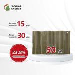 Green Curved Solar Roof Tiles BIPV Solar Photovoltaic Roof Tiles 50W