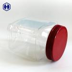 Clear Square Wide Mouth Plastic Jars Mixed Dried Cashew Nuts Packaging