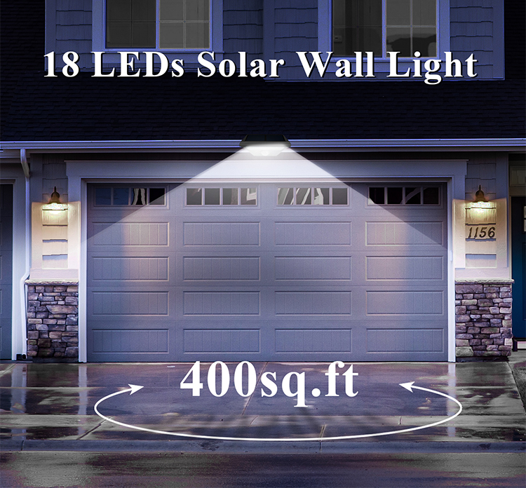 Solar Rechargeable Wall Light Super Bright LED Outdoor Modern Motion Sensor Waterproof