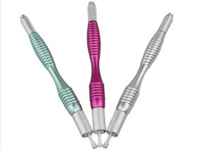 China Less Vibration Cosmetic Tattoo Pen , Manual Eyebrow Tattoo Pen Three Colors Blade wholesale