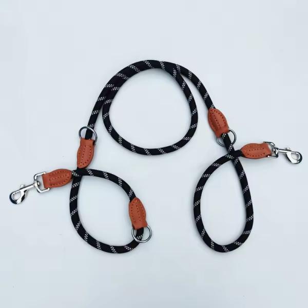 Reflective Heavy Duty Nylon Dog Leash Hands Free Nylon Pet Leashes Solid With Adjustable Waist Belt