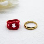 Gold Plated Women Wedding Rings Sterling Silver / Stainless Steel Gemstone