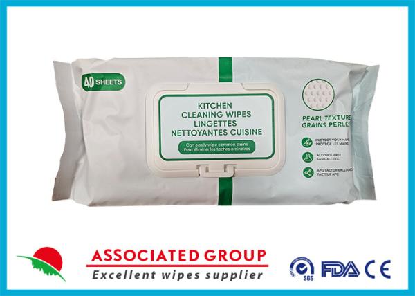 Kitchen Cleaning Wet Wipes, Lemon & Fresh Air Scent, Sanitizes/Cleans/Disinfects