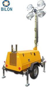 China 9M Hand Trailer Mobile Light Tower 5 Percent Off 4*1000W 360 Degree wholesale