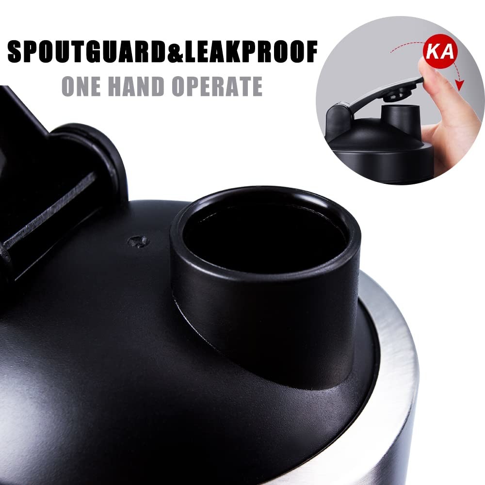 Stainless Steel Shaker Bottle With Noise-Free Design - Patented 24 Oz Insulated Metal Shakers Bottles Cup For Protein Mixes And Pre Workout 100% Leak