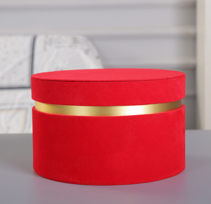 Customer's Logo Gold Foil Logo Gift Bouquet Packaging with Pantone Colors and Lid