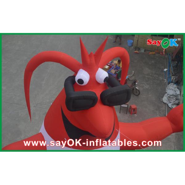 Festival Red Inflatable Cartoon Characters 420D Oxford Cloth
