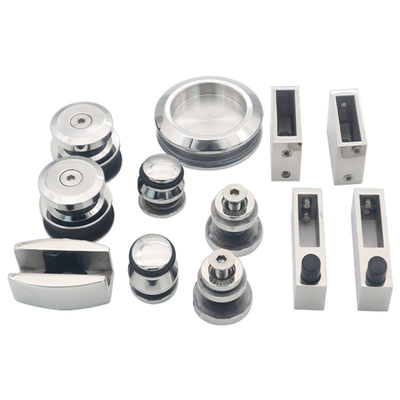 Sleek and Stylish Glass Door Hardware Kit for Modern Bathroom Sliding System