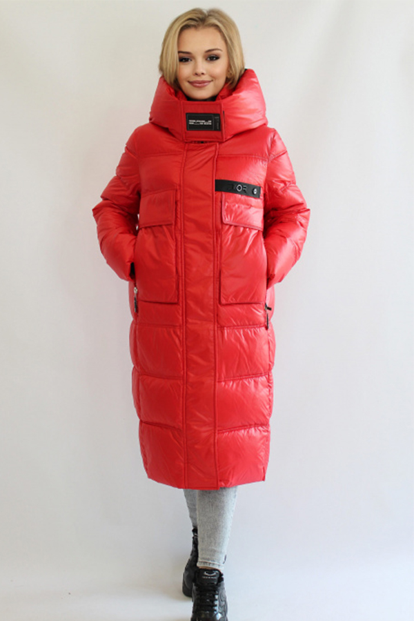 FODARLLOY Direct wholesale great standard Pure Color Simple Lady's Winter Jacket Long Warm Women Down Cotton-padded Outwear