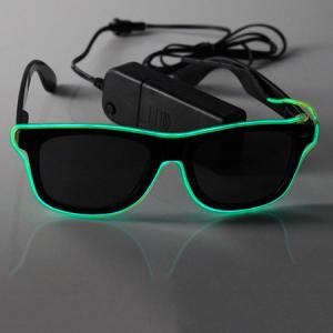 China Multi-Color Half Frame EL Sunglasses Light Up Glow Sunglasses For Concerts, Party, Night Clubs wholesale