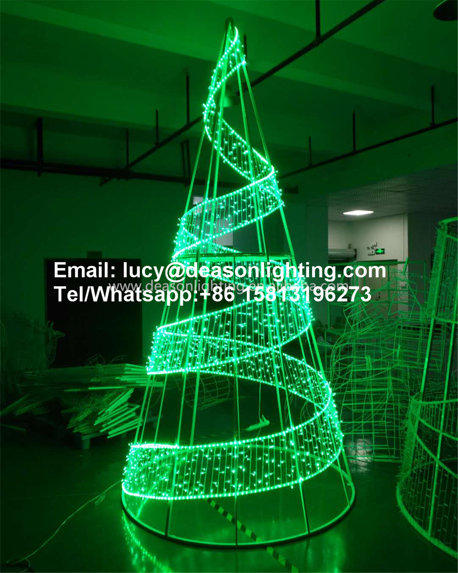 led spiral christmas tree
