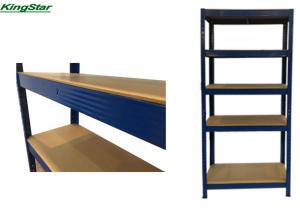 China Five Level Heavy Duty Boltless Storage Shelving With Curved Edge Upright And Strengthen Beam wholesale