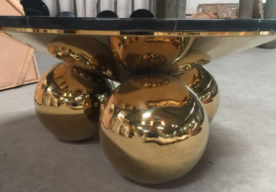 Modern Dining room Table Marble Top Round With ball leg China low price