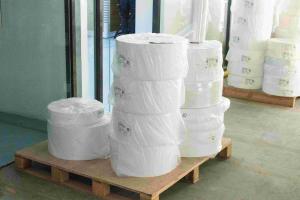 China SGS Approval Plain Transparent Label Roll Sticker Synthetic Paper wholesale