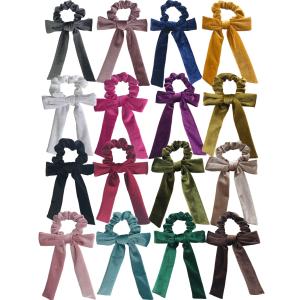 China High quality Velvet knot streamer scrunchies wholesale