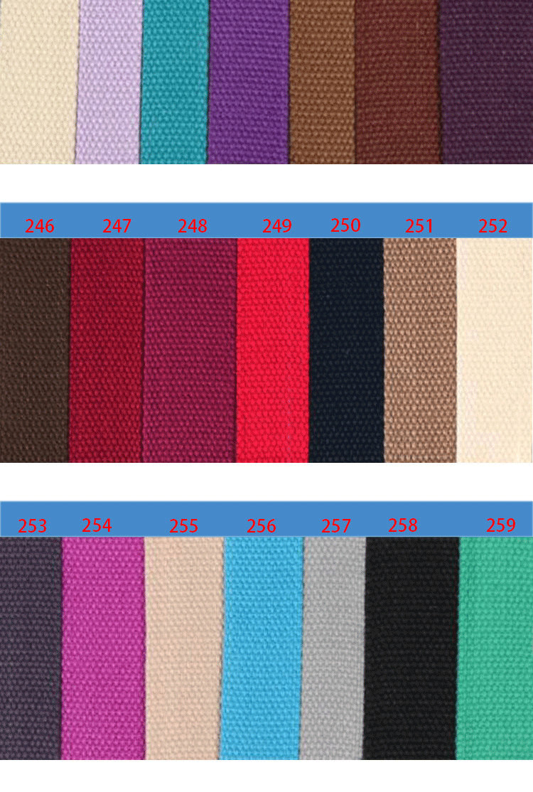 Red Brown Polyester Cotton Ribbon Tape For Bags And Suitcases Handle