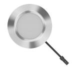 A1116 Round Recessed Spotlight, silver color, Aluminum + PS, SMD2835, 3000/4000