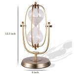 Metal Alloy / Brass Vintage Hourglass 15 Min - 60 Min With Antique Painting