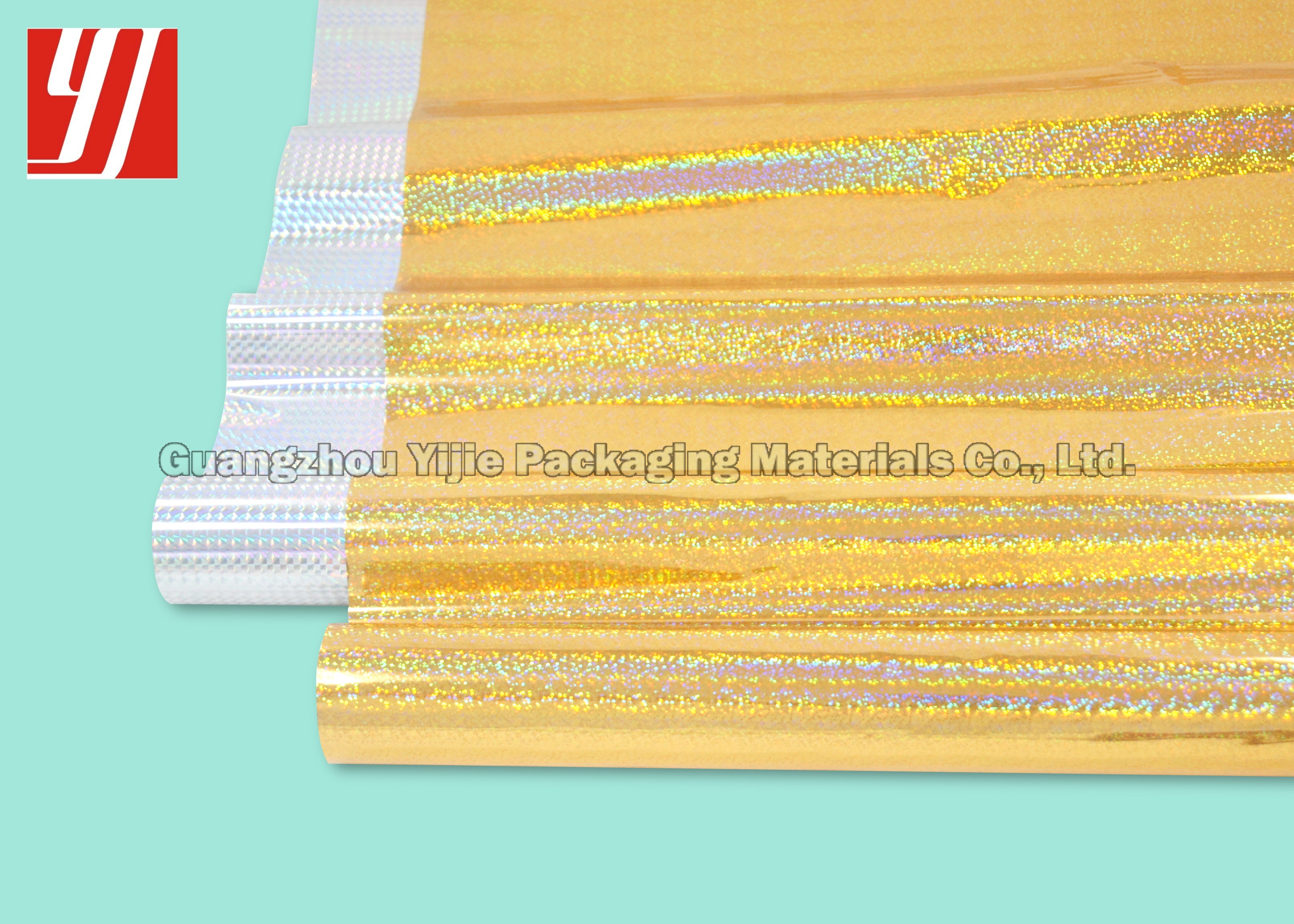 PET Silver Rainbow Hot Hologram Film For Paper Plastic Leather Passport