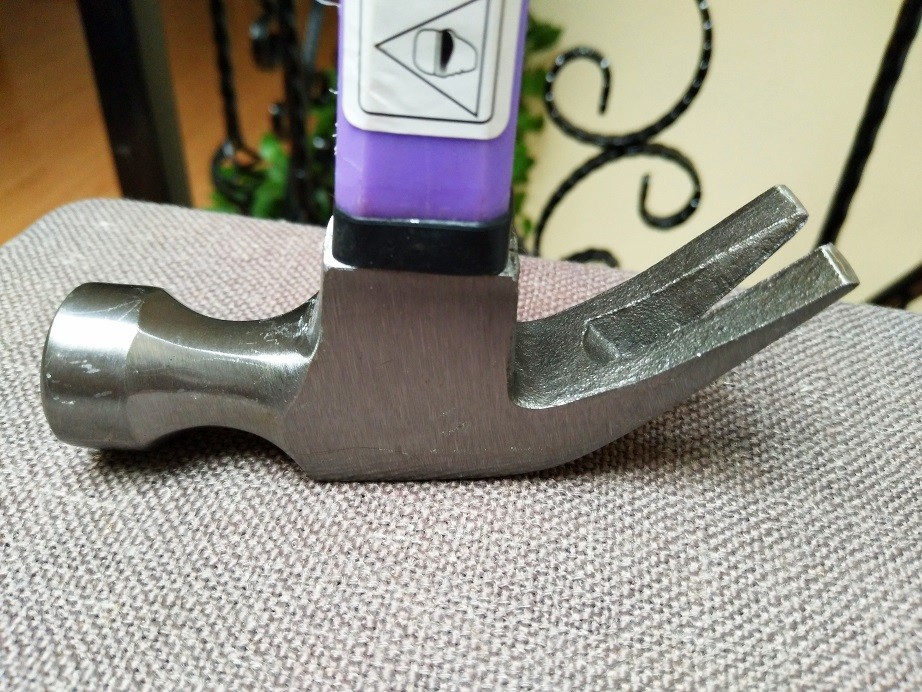 Claw hammer/Nail hammer (XL-0008) polishing surface and double colors plastic handle