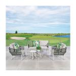 Mail Packing Modern Aluminum Frame Garden Furniture Rope Weave Outdoor Lounge
