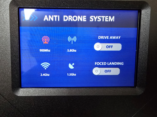 1km 2km Range Handheld Drone Jammer Easy Operate Drone Jamming Device