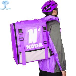 China Purple Oxford Insulated Food Delivery Bags Picnic Delivery Backpack For Motorcycle wholesale