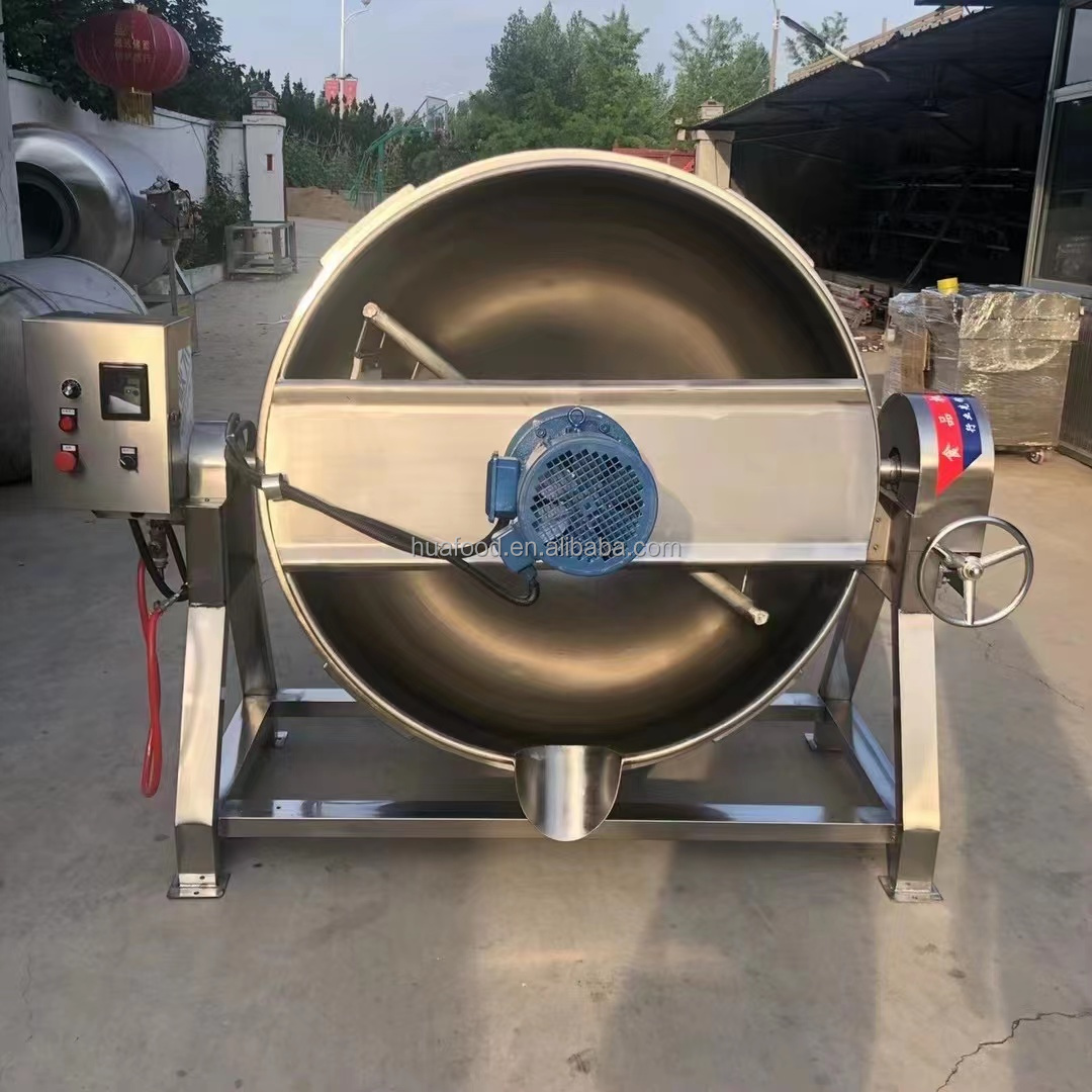 50-800 L Industrial Steam Jacketed Cooking Kettle For Cocoa Beans Peanut Butter Grinder