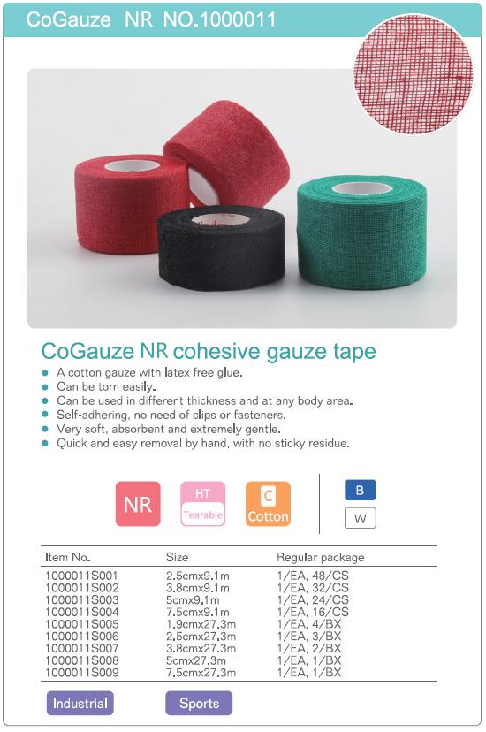 CE Cotton Self adhesive Bandage Wrap in Medical Elastic Adhesive for Sports, Hand & Leg Guard