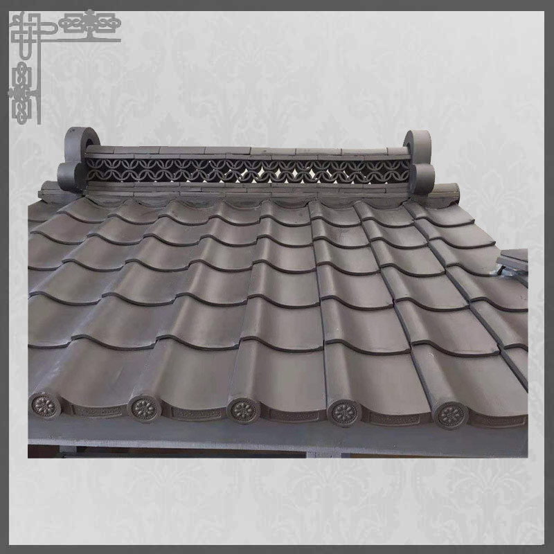 Matt Traditional Clay Roof Tiles 220mm Plain Asian Style Roof Tiles