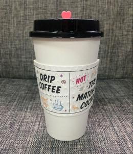 China Disposable Coffee Paper Cup Sleeve 12oz Flexo Offset Printing Available wholesale