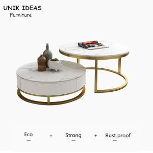 China 80x80cm Round Luxury Center Tables Design Metal Black Combination wholesale
