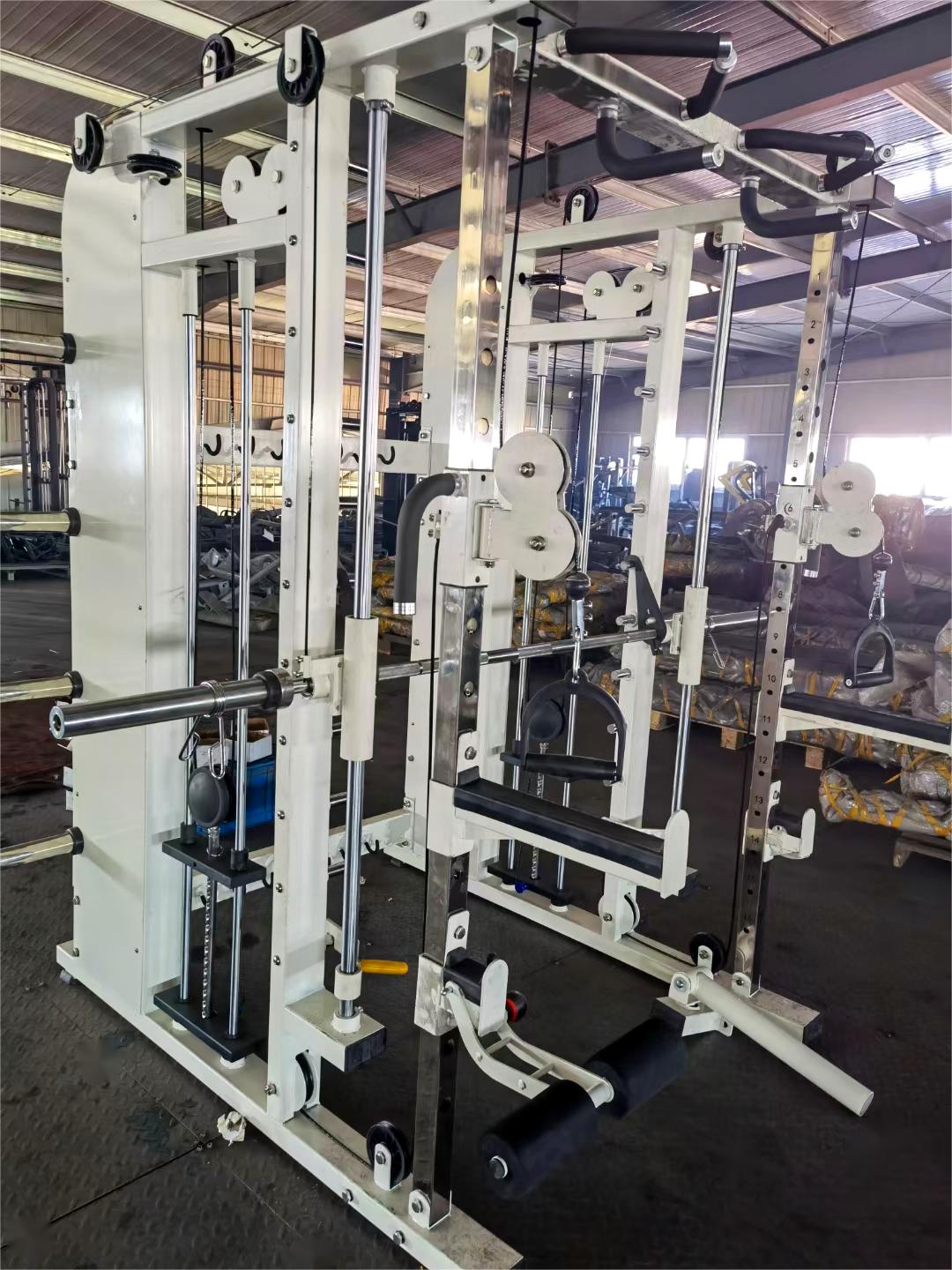 Commercial Indoor All in One Fitness Equipment Power Rack Smith Machine Multi Functional