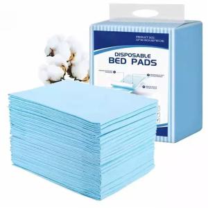 China PE Film Breathable Fabric Hospital Absorbent Underpads Disposable Adult Bed Pads 60 x 90 wholesale