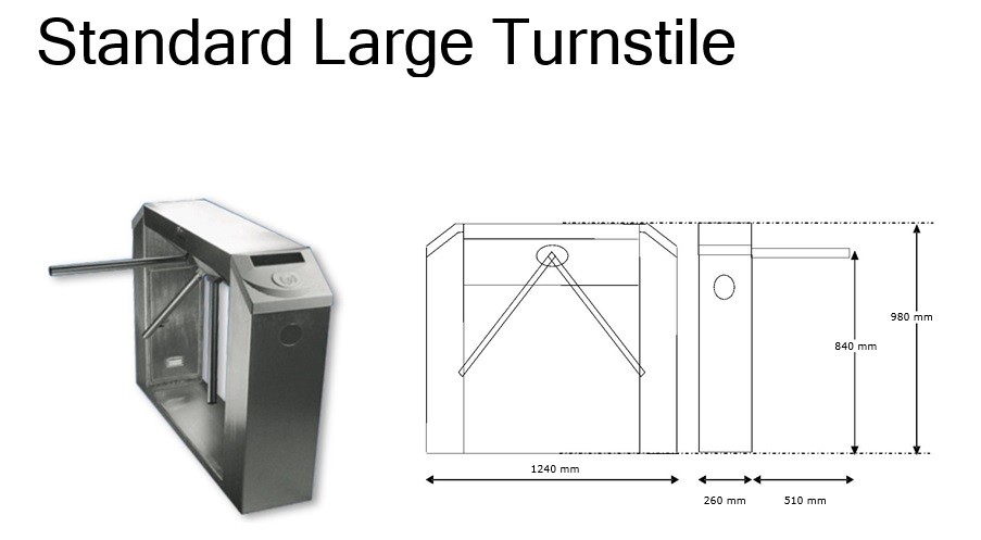 Automatic Tripod Gate RFID Card Tripod Turnstile With Software Management