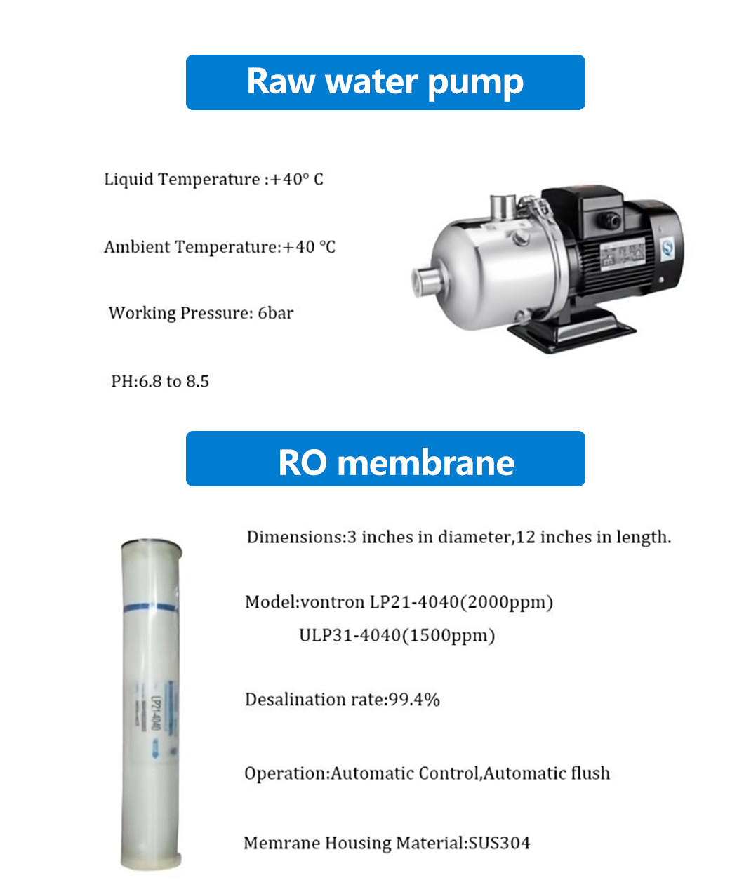500L Water Filter Or Purifier Reverse Osmosis Drinking Water System Water Treatment Machinery