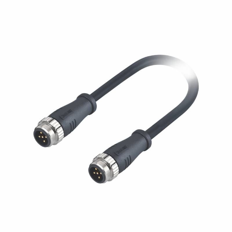 M16 Connector Male To Female 4 Pin A Code Molded Pur 1m 4x16awg Unshielded Cable