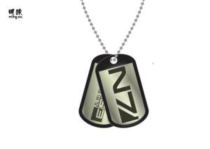 China Personalized Metal Dog Tag Stainless Steel Printed Logo Black Color wholesale