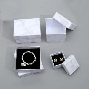China Unique Modern Gift Luxury Jewelry Packaging Cardboard Material Marble Patterned wholesale
